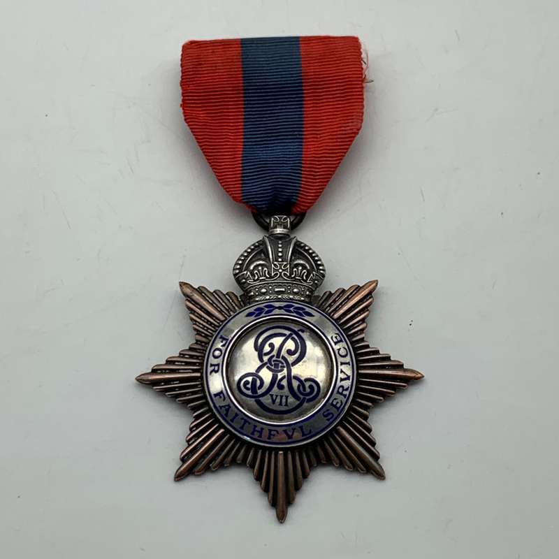 Scarce 'Imperial Service Order' (King Edward VII) Decoration (Named & Cased)