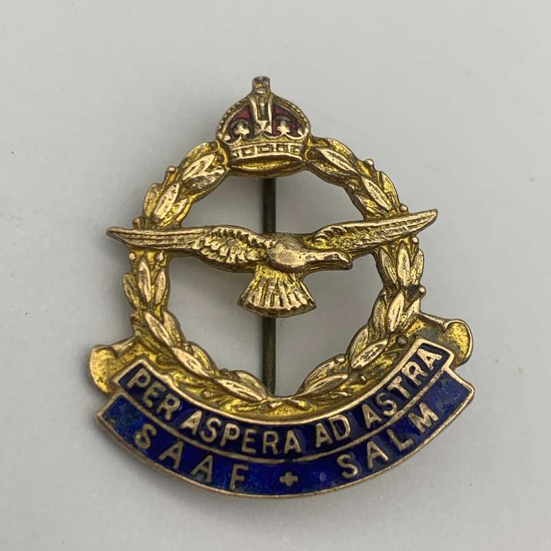 WW2  'SAAF - SALM' Brass & Enamel Badge