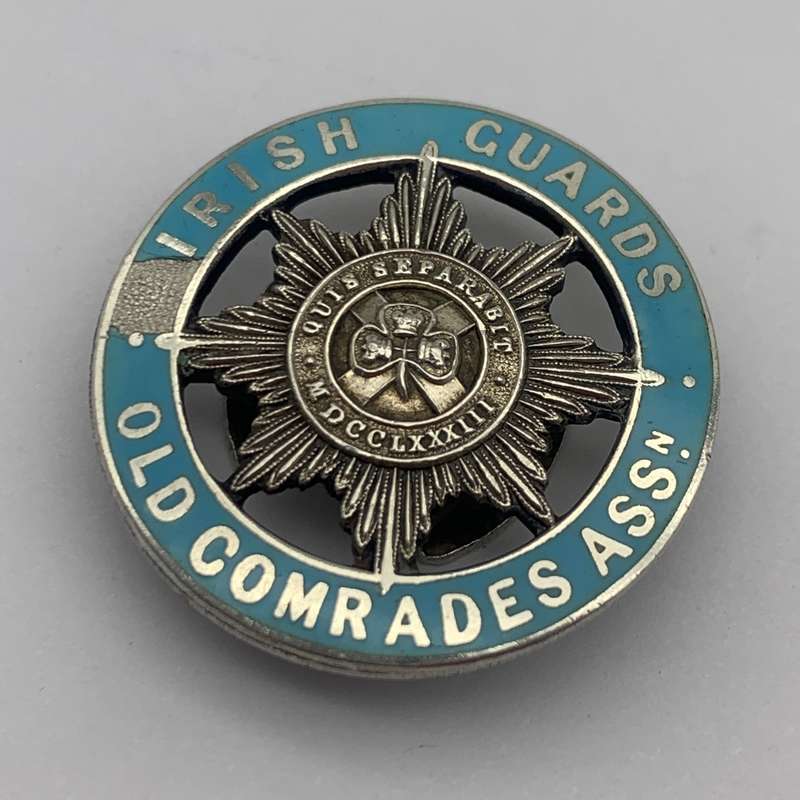 WW1  Silver 'Irish Guards Old Comrades Assoc' Numbered Badge (JR Gaunt)