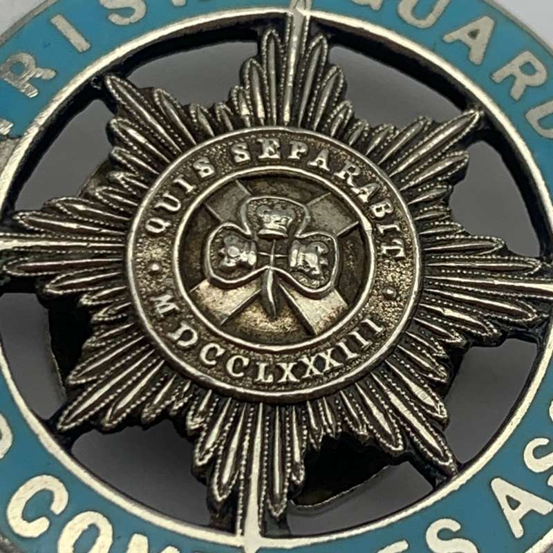 WW1  Silver 'Irish Guards Old Comrades Assoc' Numbered Badge (JR Gaunt)
