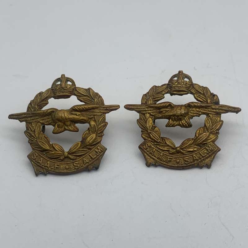 South African Pair of 'S.A. Air Force' Collar Dogs (SAAF-SALM)