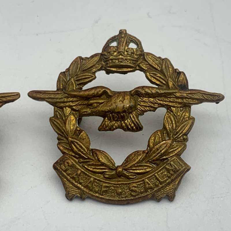 South African Pair of 'S.A. Air Force' Collar Dogs (SAAF-SALM)
