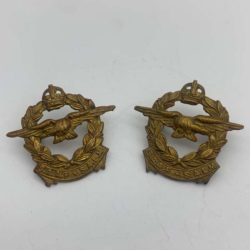 South African Pair of 'S.A. Air Force' Collar Dogs (SAAF-SALM)