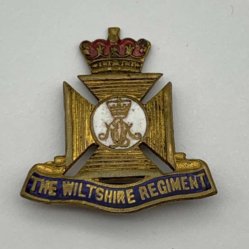 British  'Wiltshire Regiment' Brass & Enamel Sweetheart Brooch