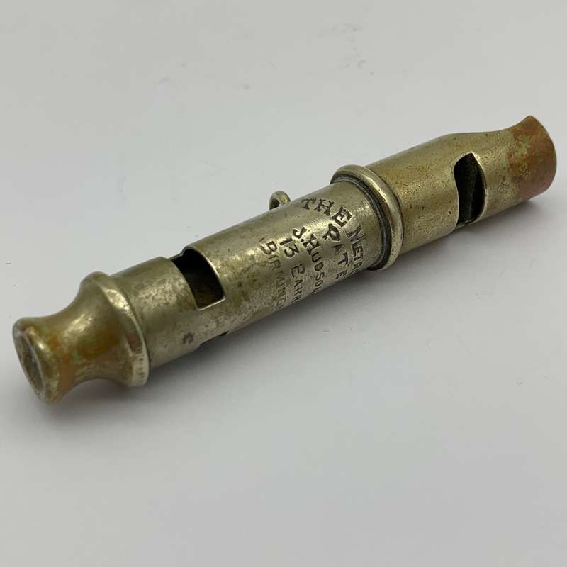 Rare Antique 'Double Ended' Combination Whistle (J. Hudson  13 Barr St.)