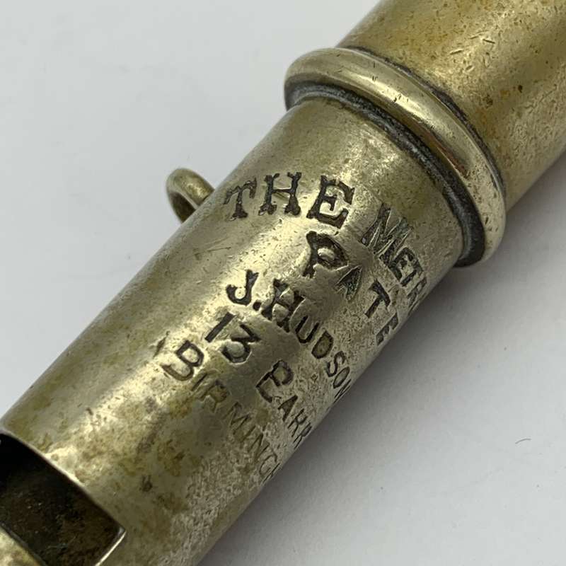 Rare Antique 'Double Ended' Combination Whistle (J. Hudson  13 Barr St.)