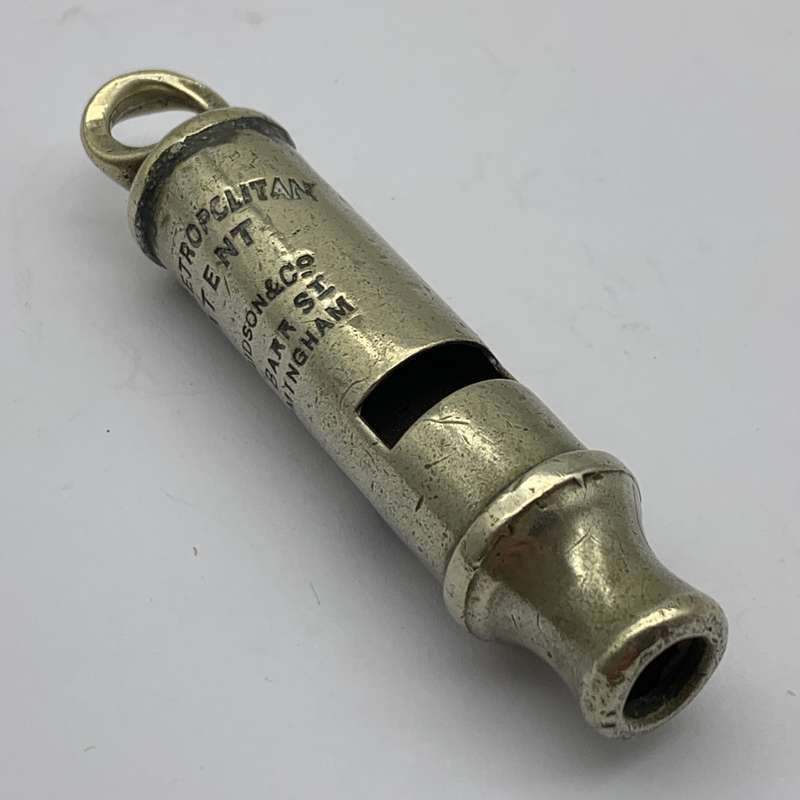 Scarce Victorian 'The Metropolitan' Whistle (J. Hudson  131 Barr St.)