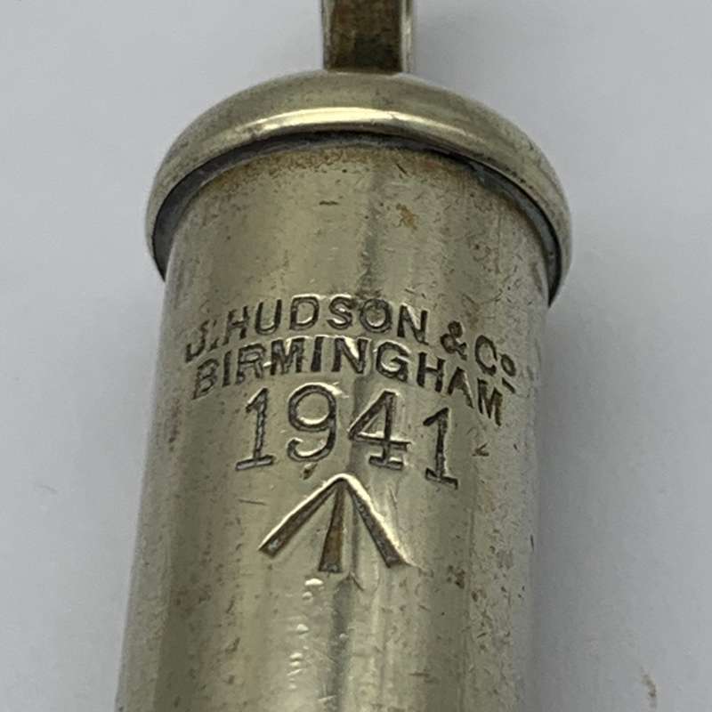 WW2 - Vintage 'J. Hudson 1941' Whistle