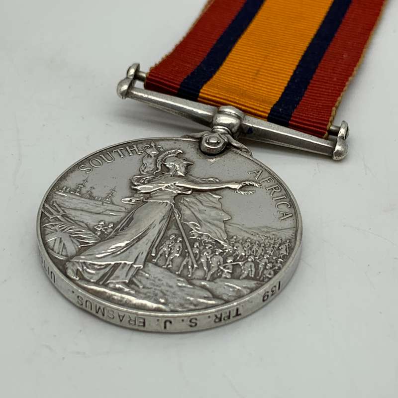 Boer War  Q.S.A. Medal 'TPR. S.J. ERASMUS' (Uitenhage D.M.T.)