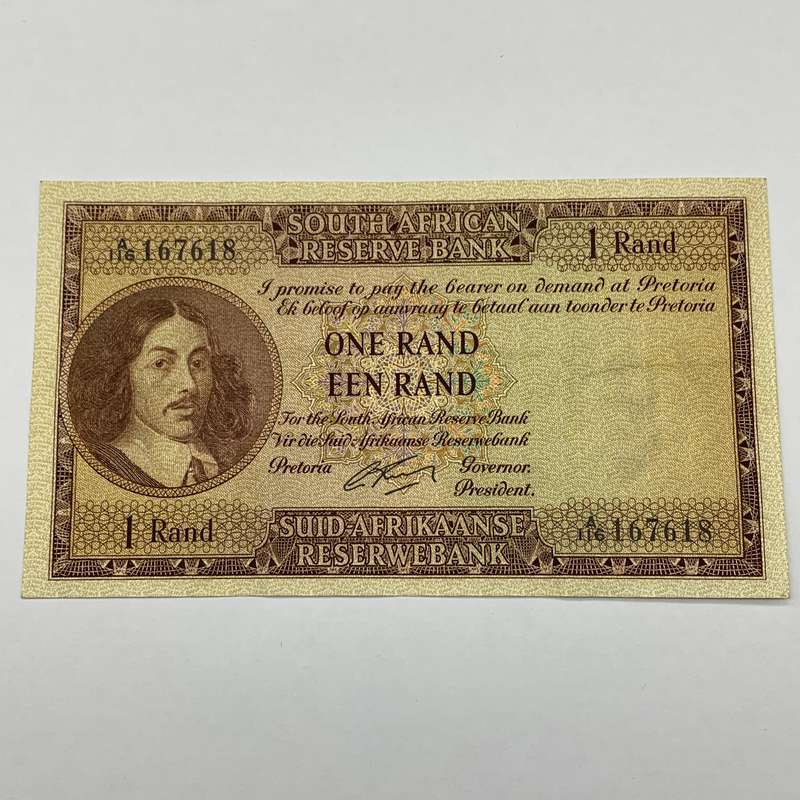 SA  'G. Rissik' 1962  One Rand 'A116' Note (EF+)