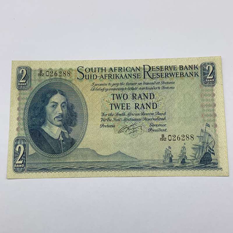 SA  'G. Rissik' 1962  Two Rand 'B192' Note (A/AUC)