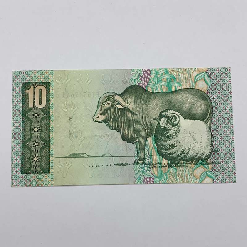 SA  'G.P.C. De Kock' 1985  Ten Rand 'ET' Bank Note (EF)