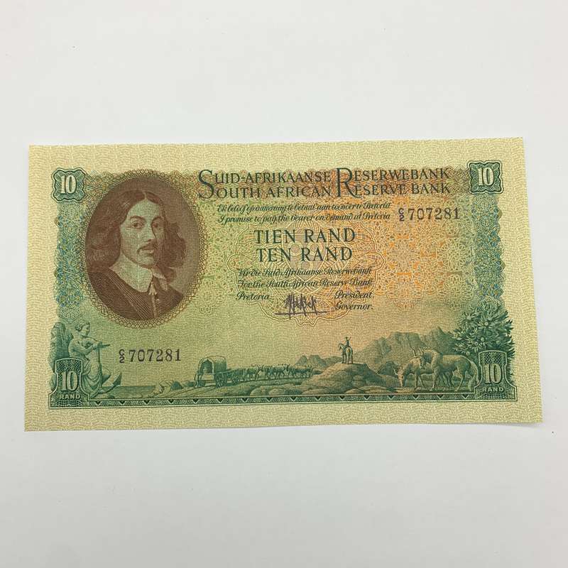 SA  'M.H. De Kock' 1961  Ten Rand 'C2' Note (UNC)