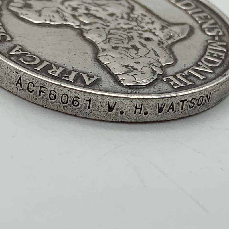 S. Africa- WW2 & Red Cross Medal Pair to 'W.H. Watson' (Incl. Badges)