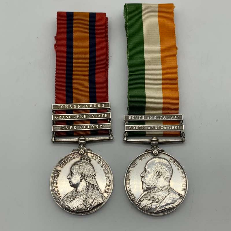 Boer War - QSA & KSA Medals to 'PTE. M. Rauff' (P.A.V.G.)