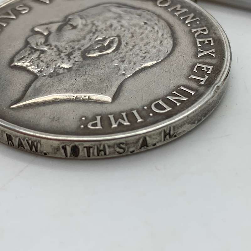 S. Africa  WW1 Medal Trio to 'S.Q.M.S. W.H. RAW' (10th S.A.H.)