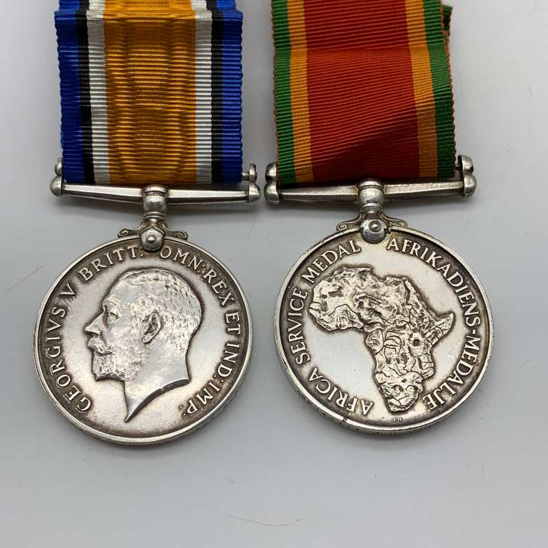 WW1/2  S.A. Pair to 'PTE. J.S. Johns' (1ST S.A. I. BDE.)