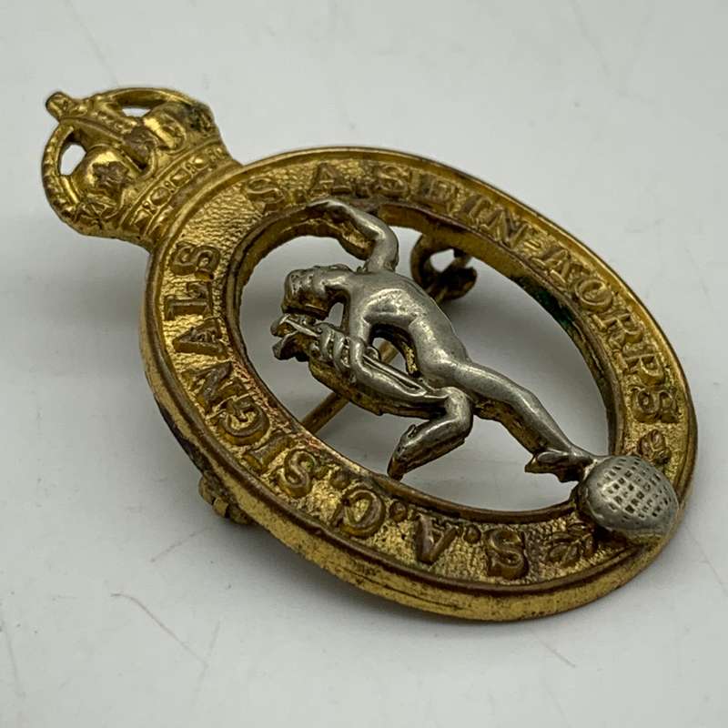 Early 'South African Corps of Signals' Collar Badge