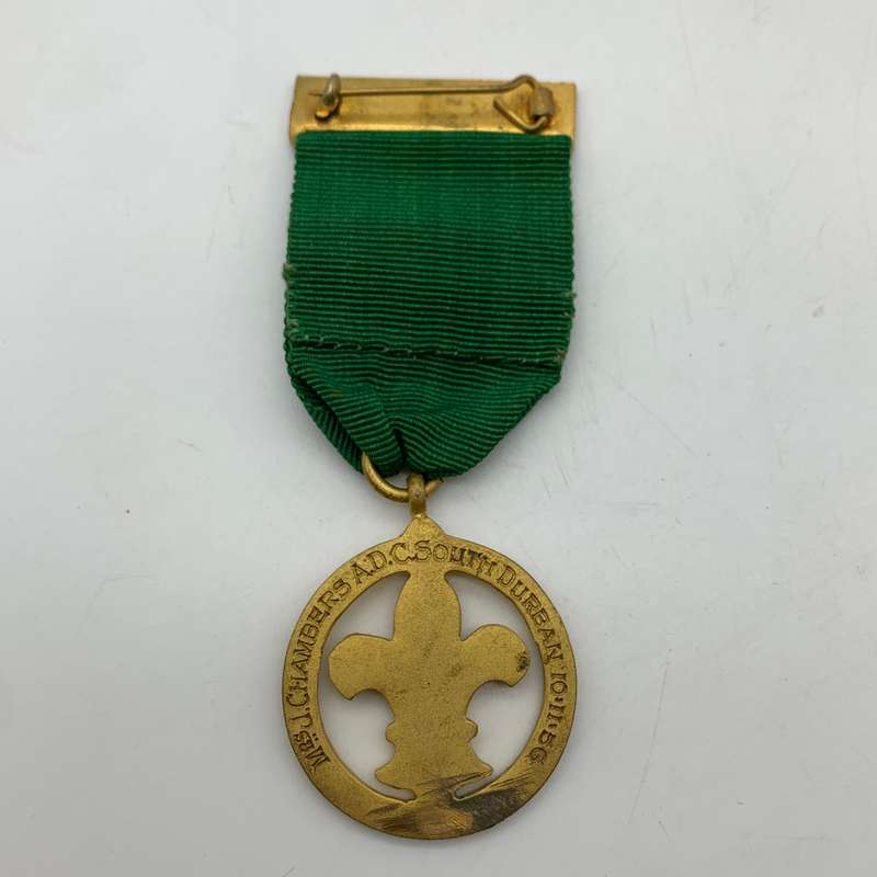 S. Africa  1950's 'Boy Scouts Medal of Merit' (Mrs J. Chambers 10-11-56)