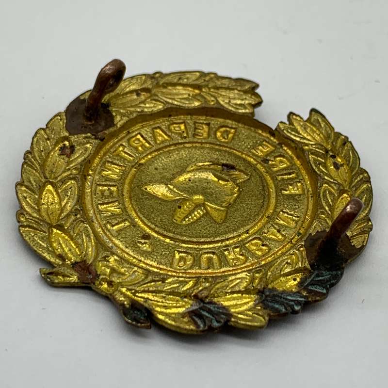 S. Africa  Early Brass 'Durban Fire Department' Cap Badge
