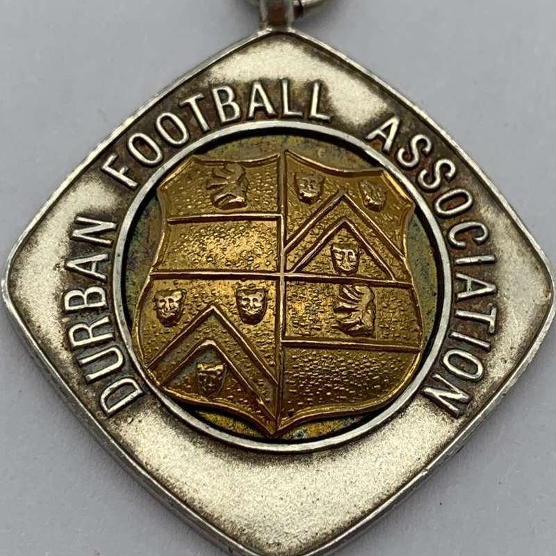 1920's Silver & Gold 'Durban Football Ass.' Fob Pendant (Stamford Hill  G. Mack)
