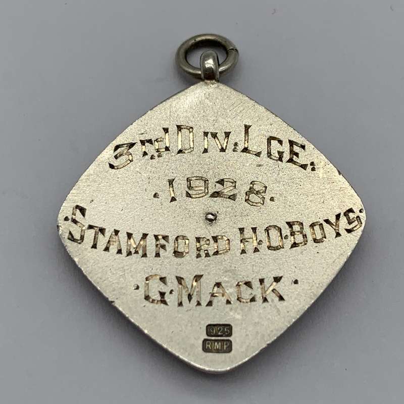1920's Silver & Gold 'Durban Football Ass.' Fob Pendant (Stamford Hill  G. Mack)