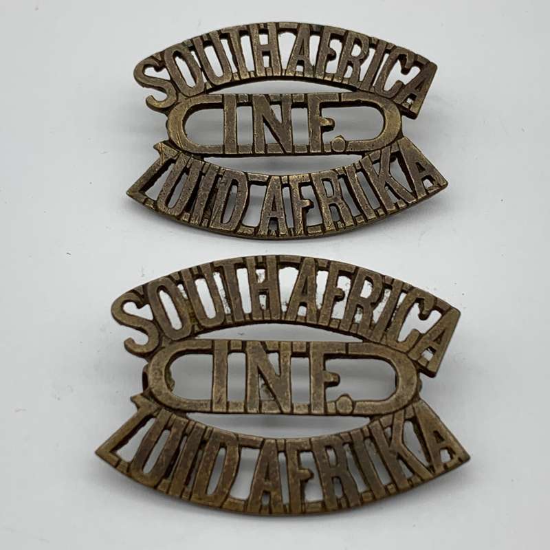 WW1  Pair '1ST South African Infantry Brigade' Shoulder Titles (1915-1919)
