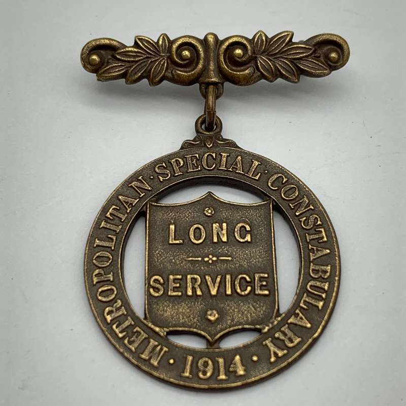 1914  'Metropolitan Special Constabulary  Long Service' Police Award