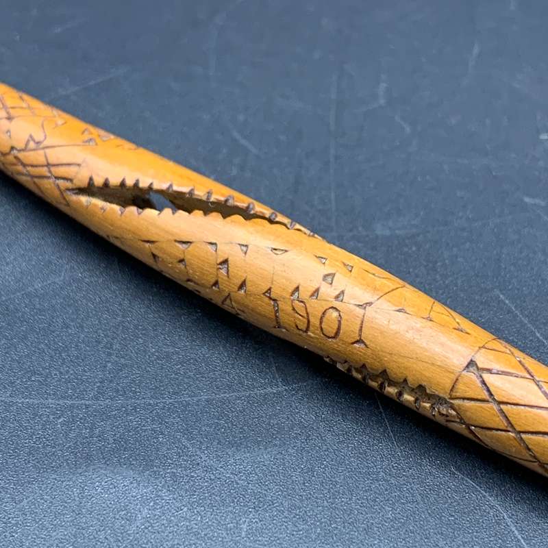 Boer War  P.O.W. 'St Helena 1901' Wooden Dip Pen (H.S. Steenvaart)