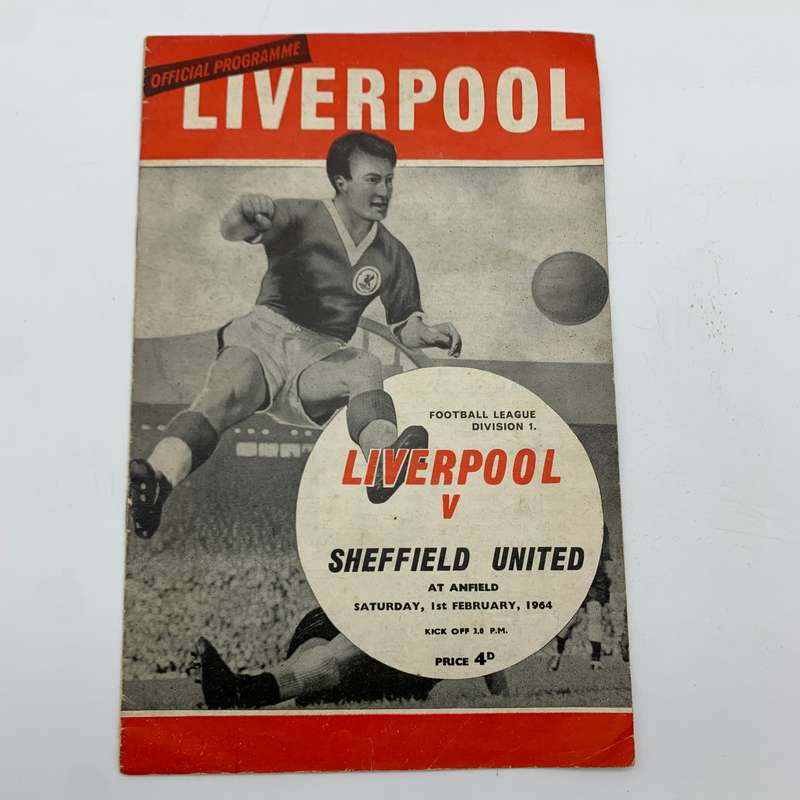Soccer  '1964 Liverpool vs Sheffield United' Official Programme