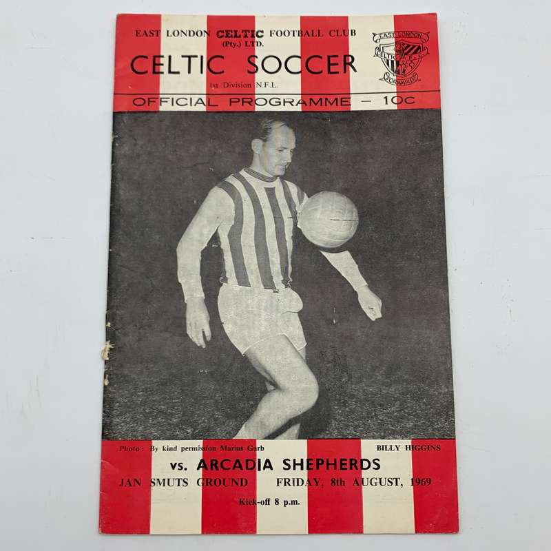 Soccer  '1969 East London Celtic vs Arcadia Shepherds' Official Programme