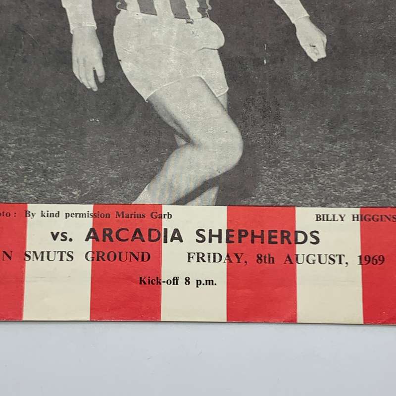 Soccer  '1969 East London Celtic vs Arcadia Shepherds' Official Programme