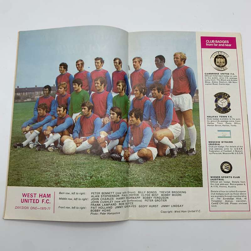Soccer  '1971 Liverpool vs Manchester City' Official Programme