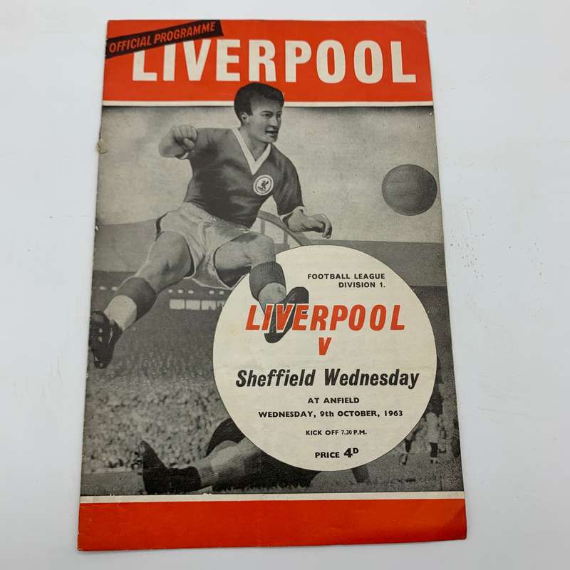 Soccer  '1963 Liverpool vs Sheffield Wednesday' Official Programme