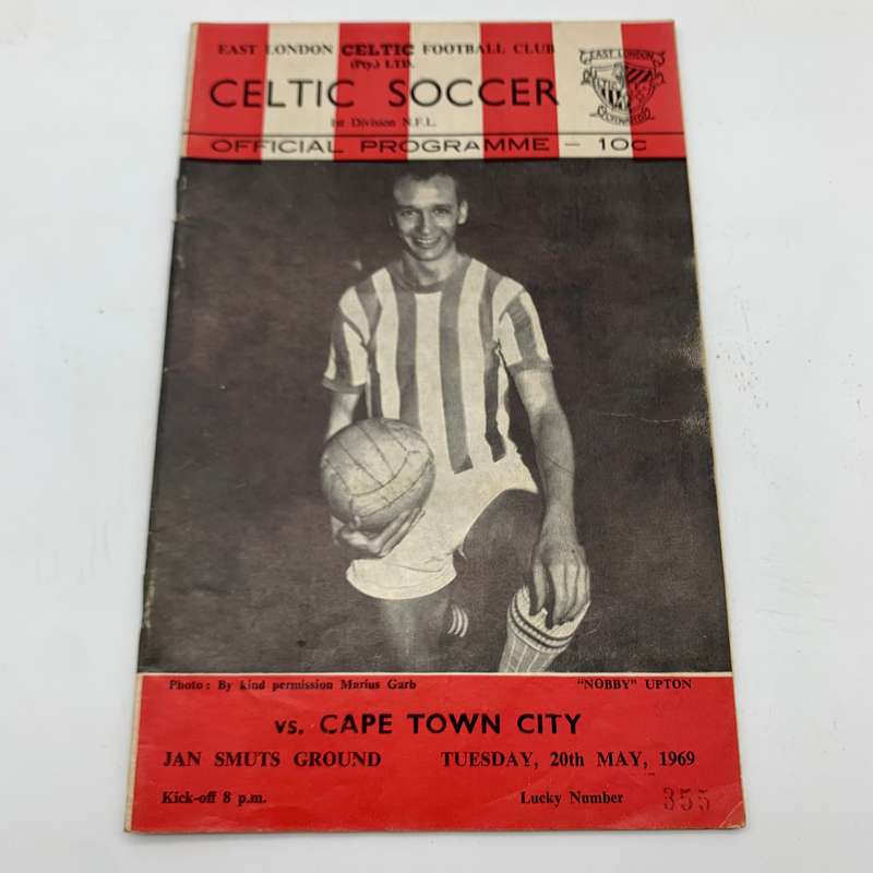 Soccer  '1969 East London Celtic vs Cape Town City' Official Programme