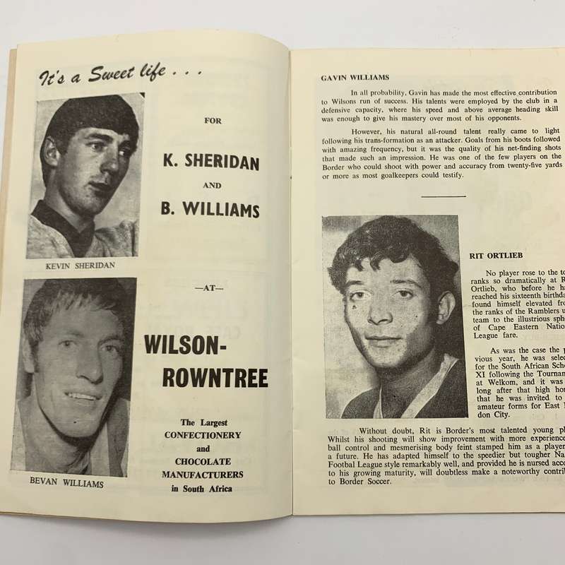 Soccer  '1969 East London Celtic vs Cape Town City' Official Programme