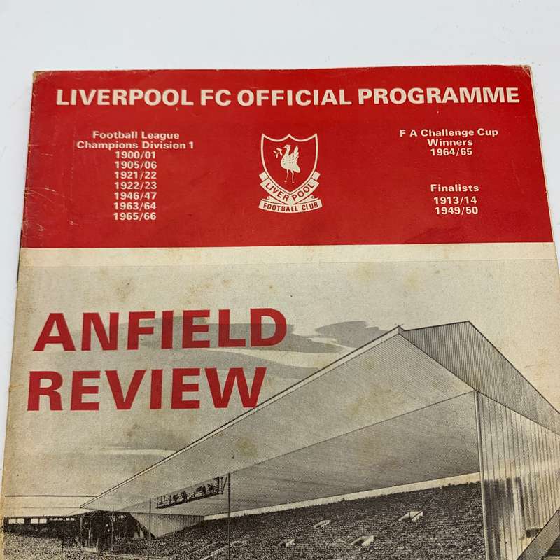 Soccer  '1970 Liverpool vs Huddersfield Town' Official Program