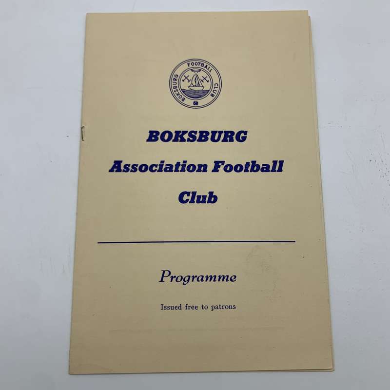 Soccer  '1958 Boksburg vs Arcadia' Official Programme