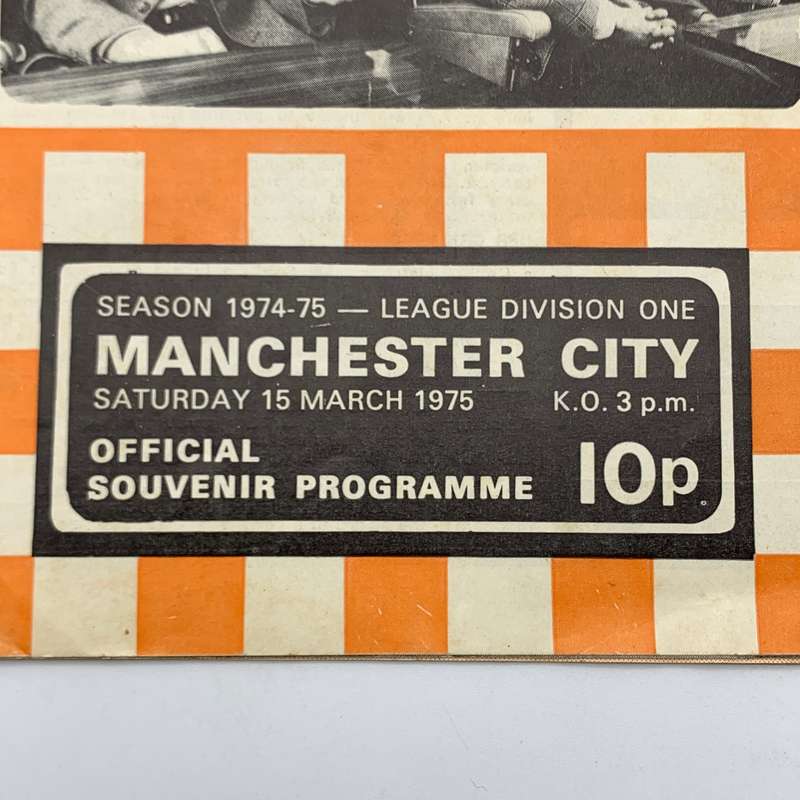 Soccer  '1975 Queens Park Rangers vs Manchester City' Official Programme