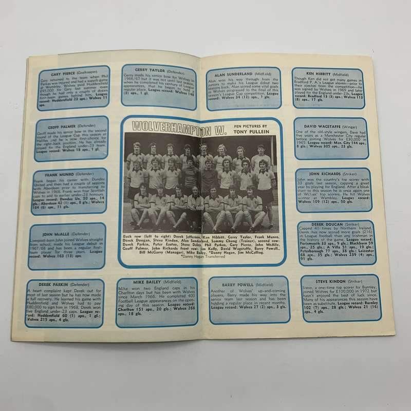 Soccer  '1974 Queens Park Rangers vs Wolverhampton' Official Programme