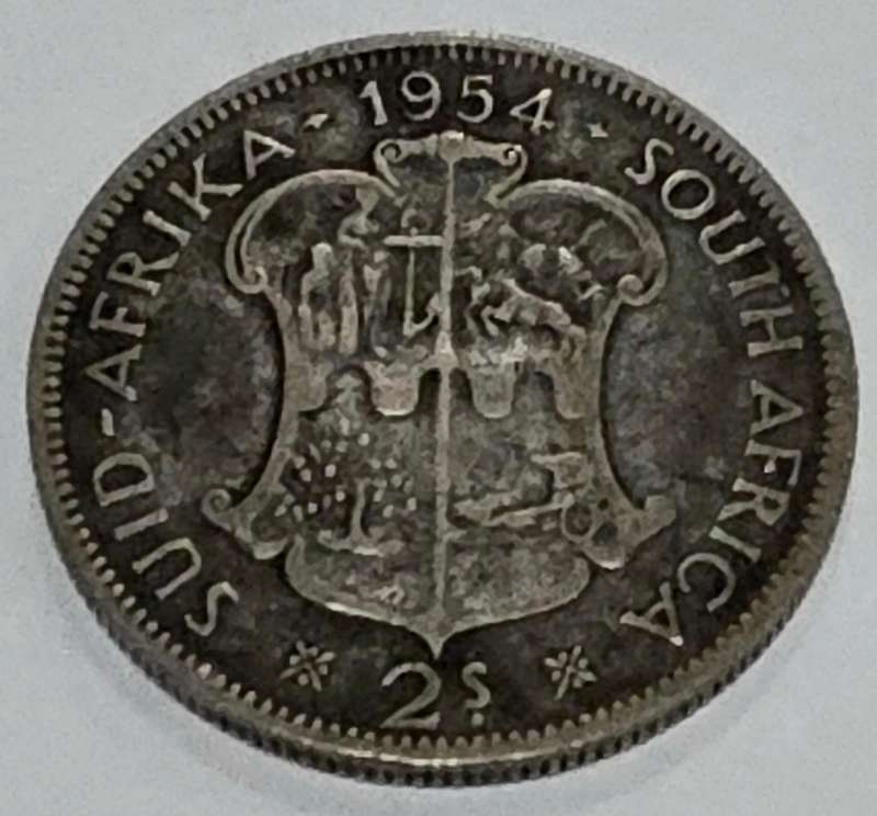 1954 Silver 2 Shillings