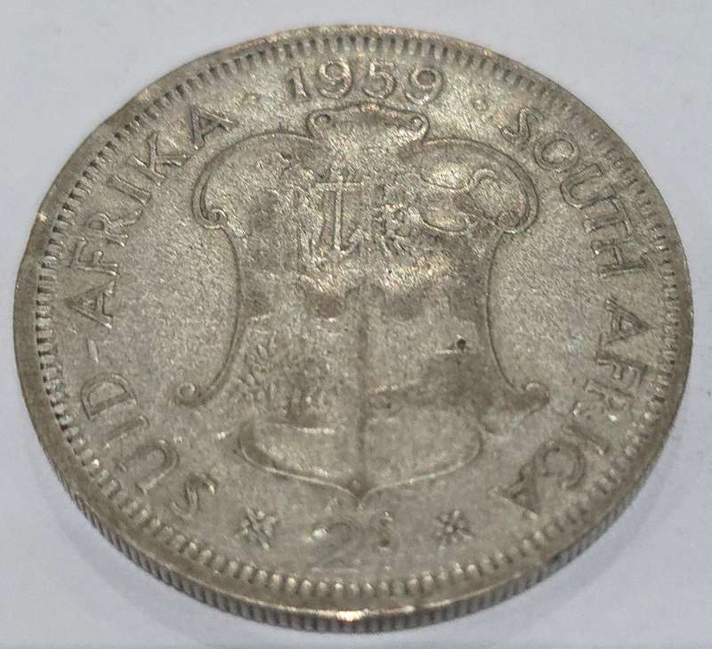 1959 Silver 2 Shillings