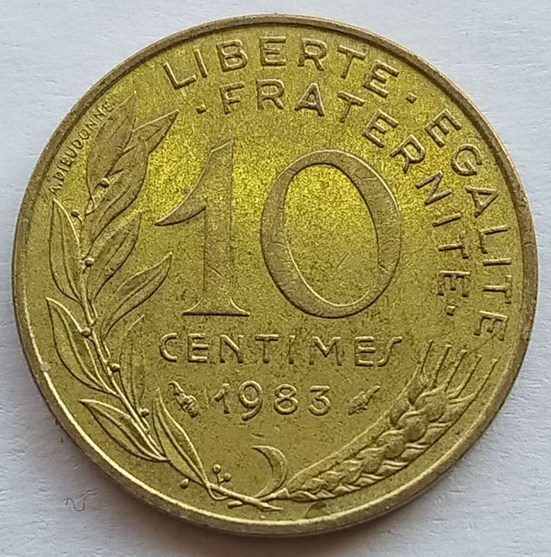 1983         10 Centimes Coin      FRANCE          SUN14796