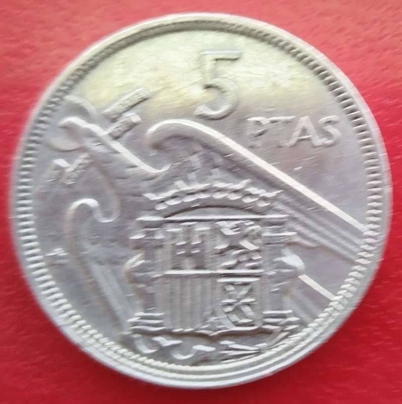 1957  5 Pesetas Coin      Spain          SUN14836