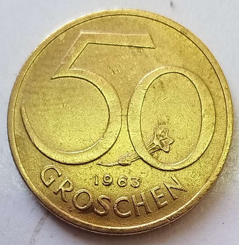 1963     50 Groschen COIN      AUSTRIA         SUN14853