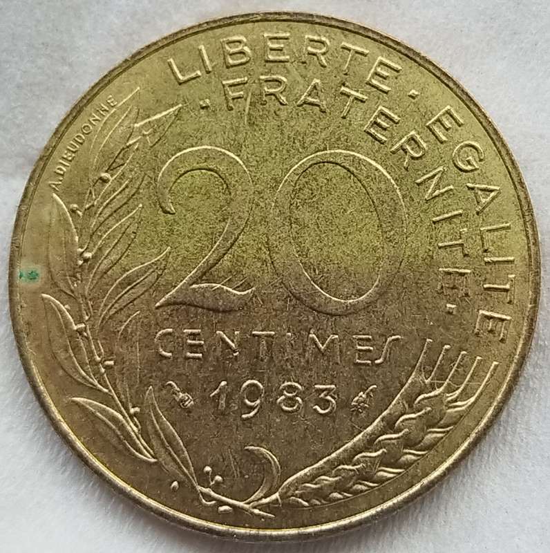 1983  20 Centimes Coin      France          SUN14992