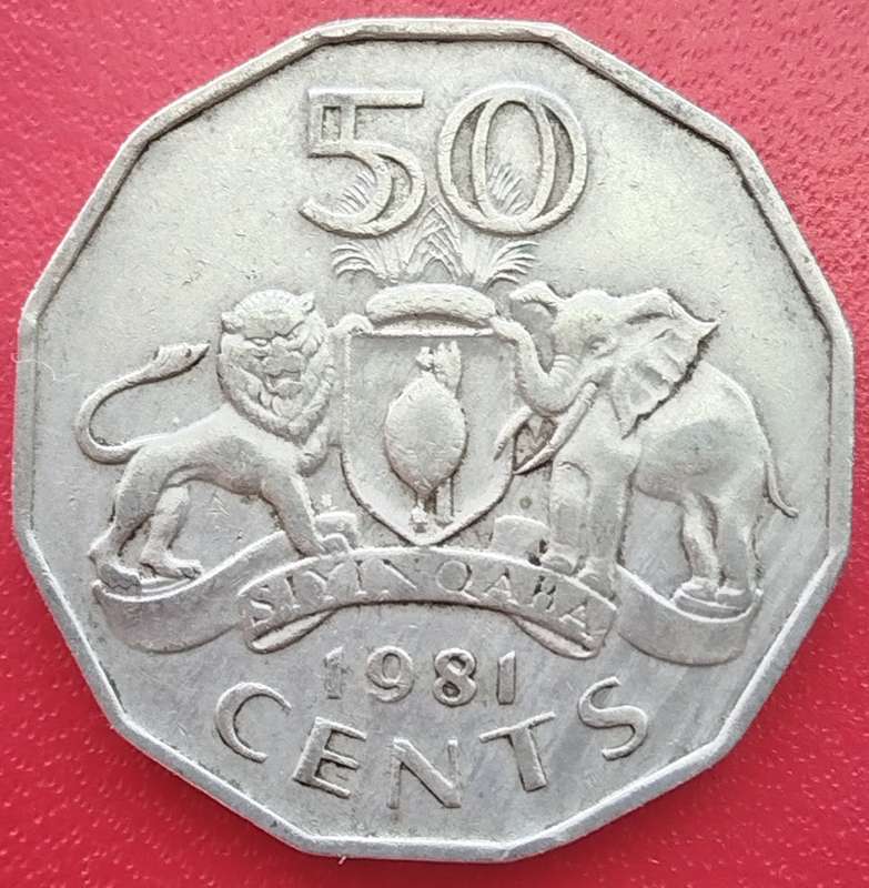1981   50 CENT COIN       SWAZILAND                      SUN15021