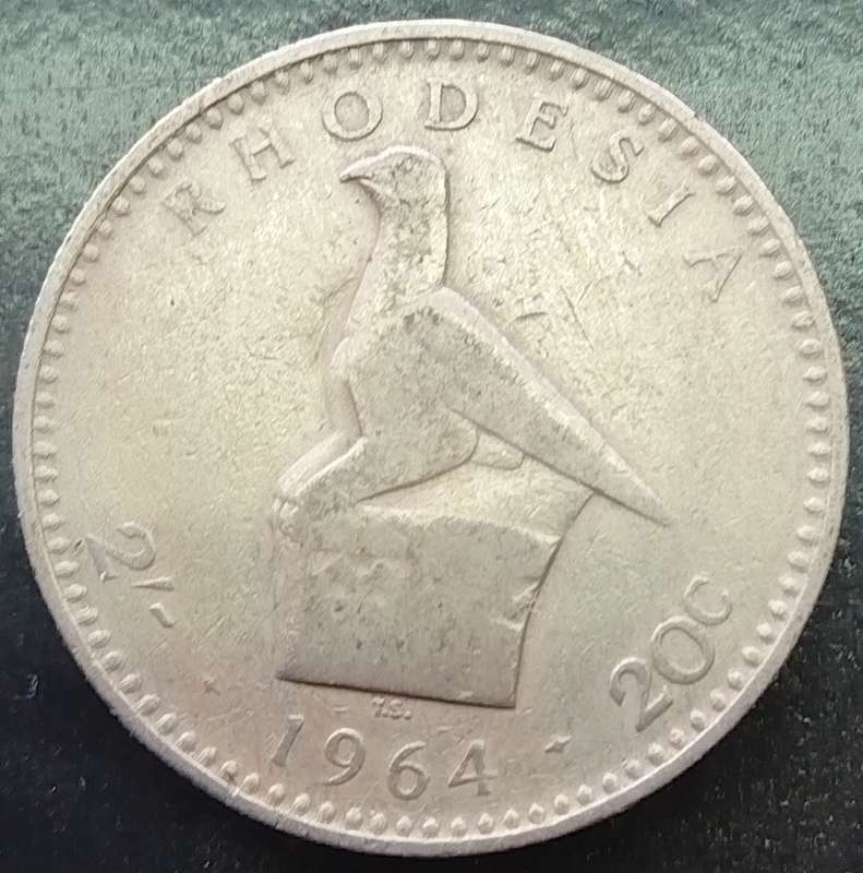 1964     2 Shillings / 20 Cents  COIN       Rhodesia               SUN15088