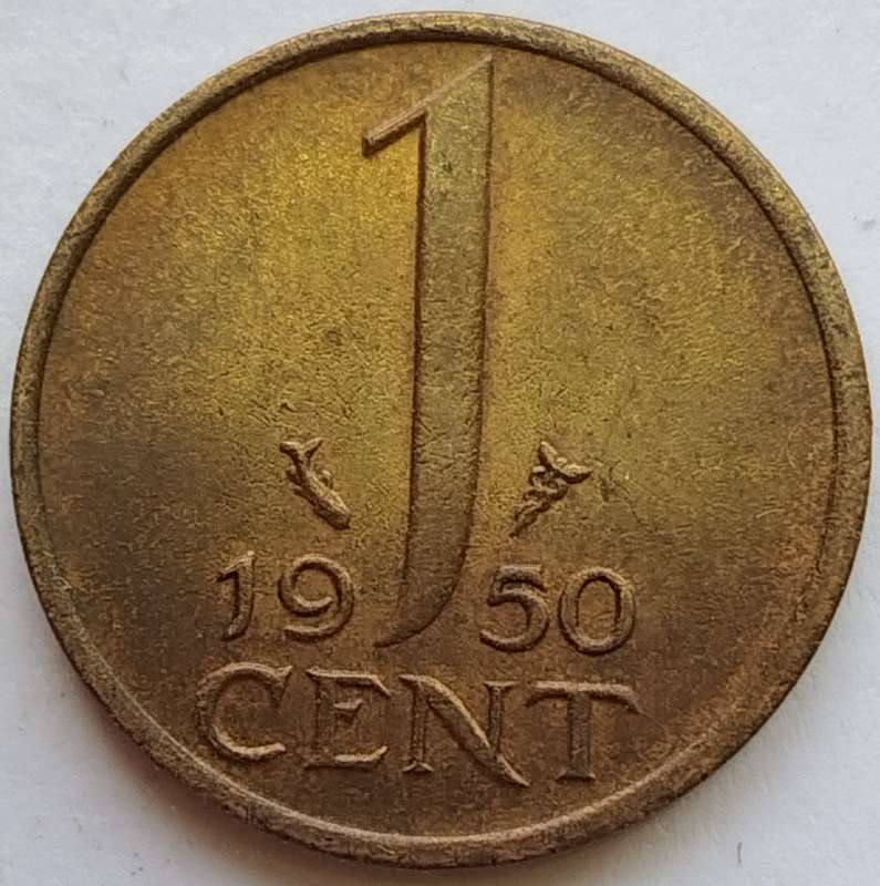 1950  1 Cent      Netherlands          SUN15230