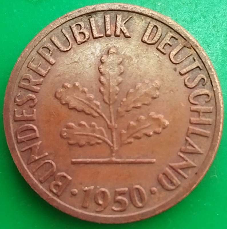 1950  1 Pfennig COIN      Germany        SUN15233